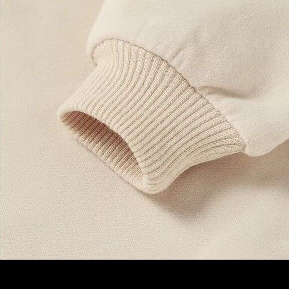 ORGANIC COTTON Kids CREWNECK and Joggers Set Cream - Picture 7 of 10